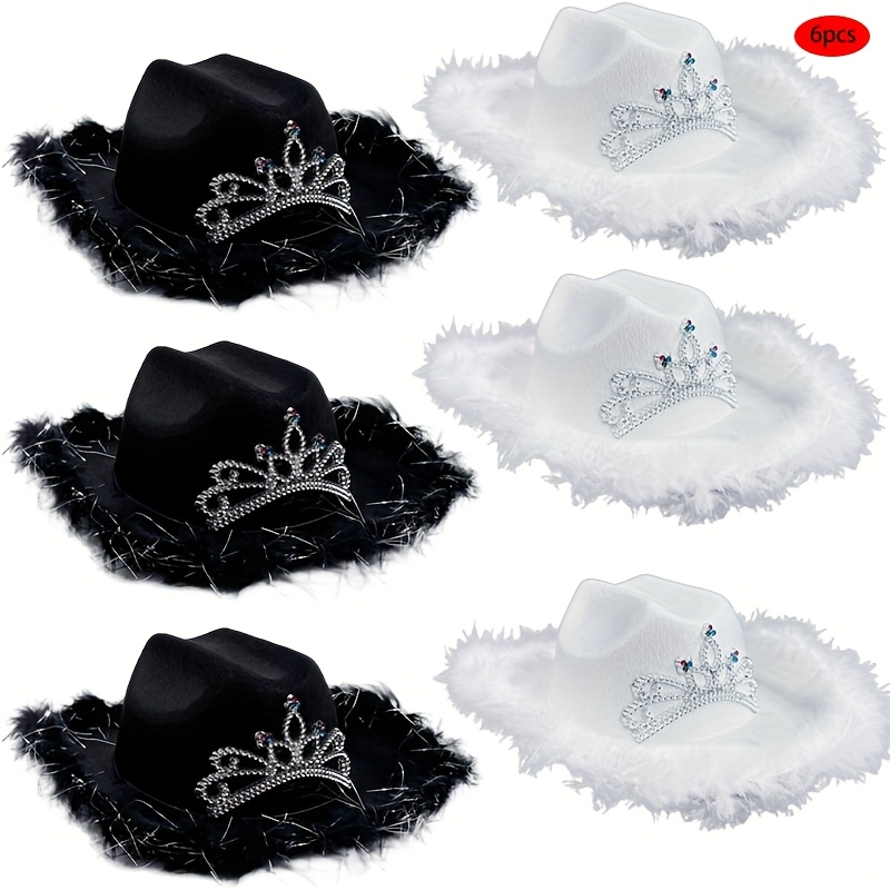6pcs Pink Party Hats with Halloween Crown Design for Kids