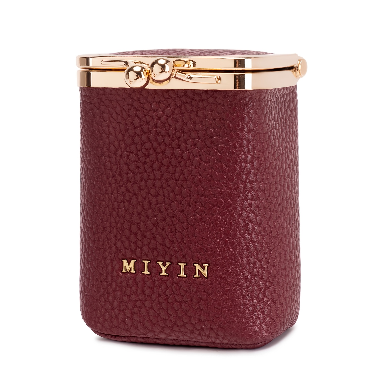 TEMU Vintage Leopard Pattern Kiss Lock Lipstick Holder With , Compact Portable Mini Cosmetic Bag, Small Makeup Storage Case For Ladies Gift Daily