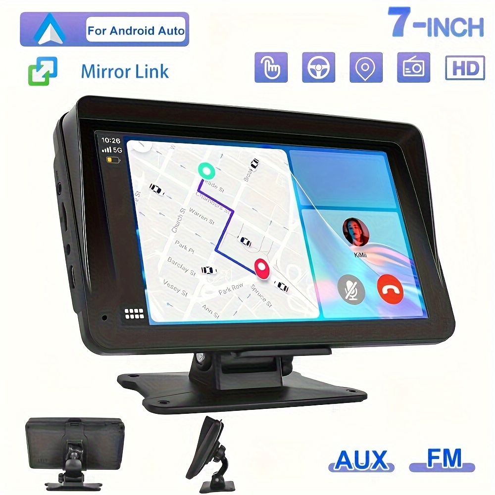 Radio portátil con pantalla táctil para coche, Monitor de 7