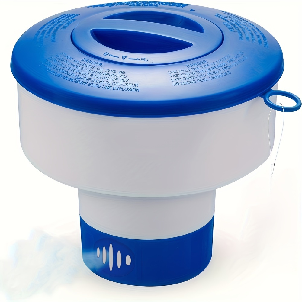 

1 Floating Chlorine For Pools For 3 Tablets - Chlorine Dispenser 7 Vent