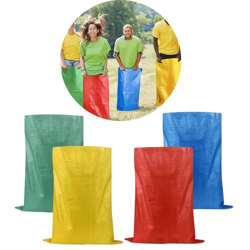 5 piezas de sacos de patatas extragrandes para juego de de - plástico para juegos de patio y césped, saco de patatas para fiestas, halloween, navidad, de de ( de color: ///)