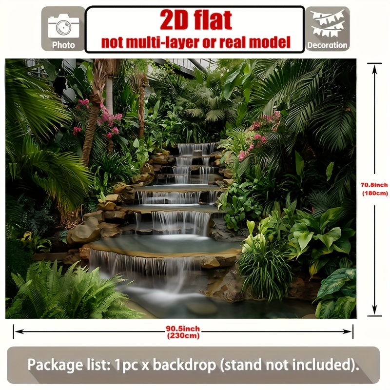 TEMU 2d Flat Banner, 1pc, Nature-inspired Background Photo Props, Polyester Banner Decor, Home Decor, Room Decor, Wall Decor, Party Background Decor,