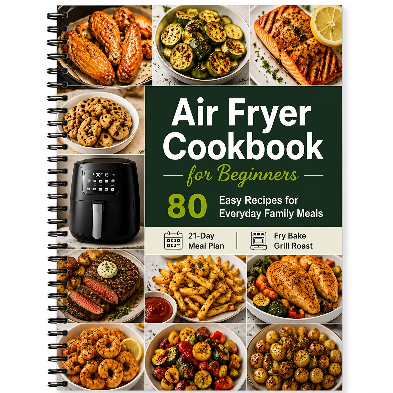 TEMU Le livre de recettes complet pour friteuse à air pour débutants : rapides et faciles pour des repas familiaux et délicieux | Faites , , griller
