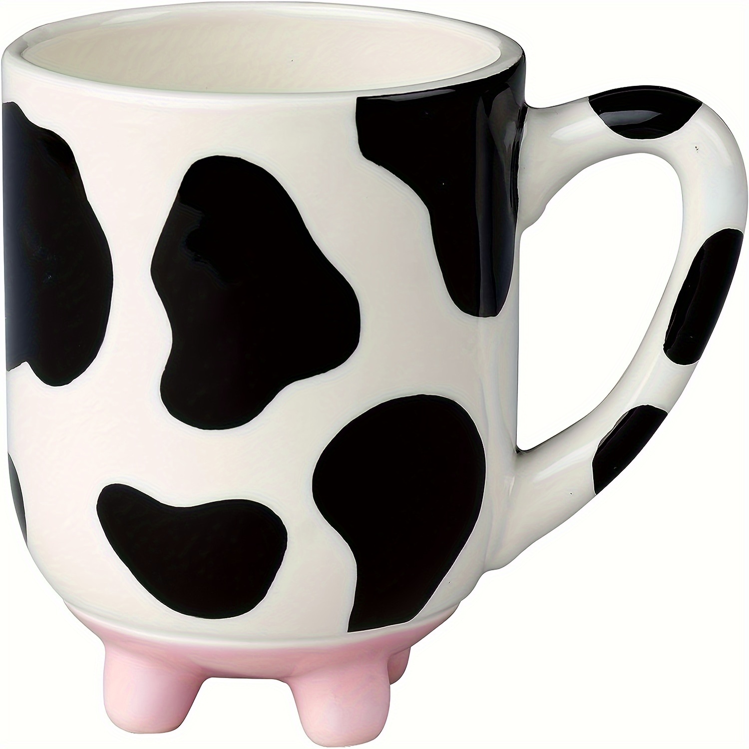 

1pc, Cow Mug, Ceramic, 20 Fl.oz, Cow Print Cups - Weird Milk Cow Mugs With Udders Cow Print Cup Gifts For Women - Taza De Vaca Cow Lover Gifts