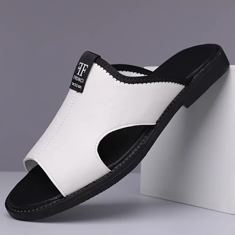 2024 summer new casual mens microfiber slip on sandals breathable lightweight open toe hiking outdoor daily casual vacation details 3