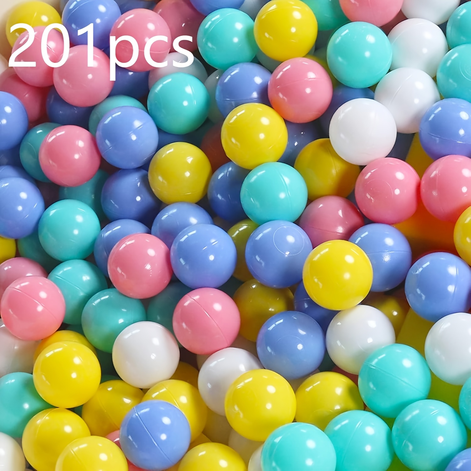 Image of 201pcs Ocean Balls Plastic Balls, Pit Balls Crush Proof Ocean Balls For Boys Girls Toddlers Indoor Outdoor Boys And Girls Toys