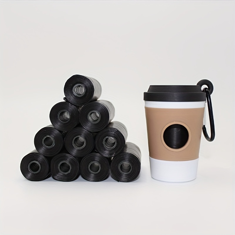 portable coffee cup dog waste dispenser holder   bag dispensing system hygienic   operation for on the go picking up after puppies ideal for walking   use compact hygienic pet   device Product details 5