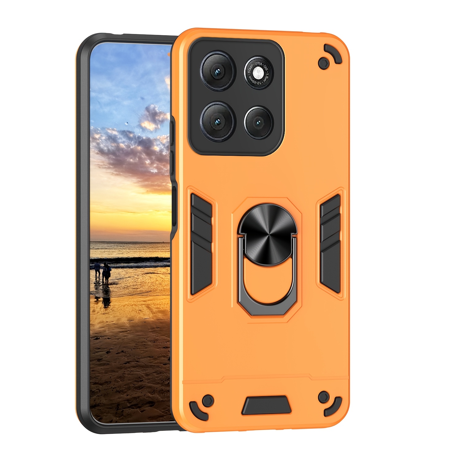TEMU Phone Case: For Motorola Moto G86 Power Phone Case, With Rotating Ring Kickstand, 2- In- 1 Full Body Heavy Duty Rugged Shockproof Protective