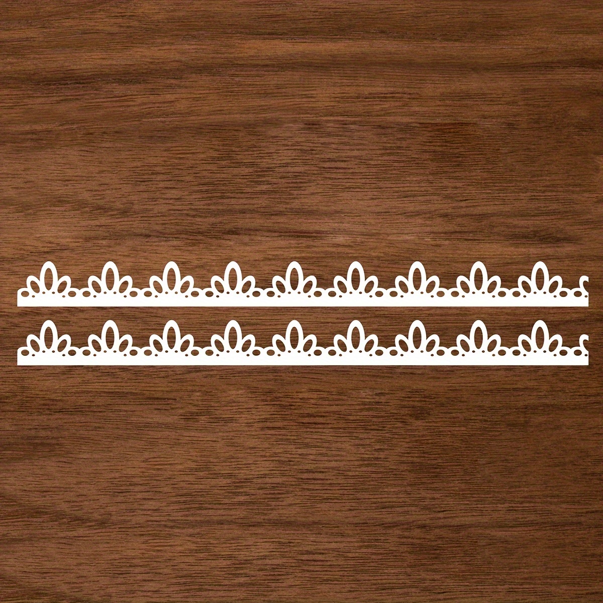 TEMU 1 Rollo de Cinta Autoadhesiva Transparente PET con de Encaje Vintage - Diseños Intrincados de Flores y para Manualidades, Scrapbooking y