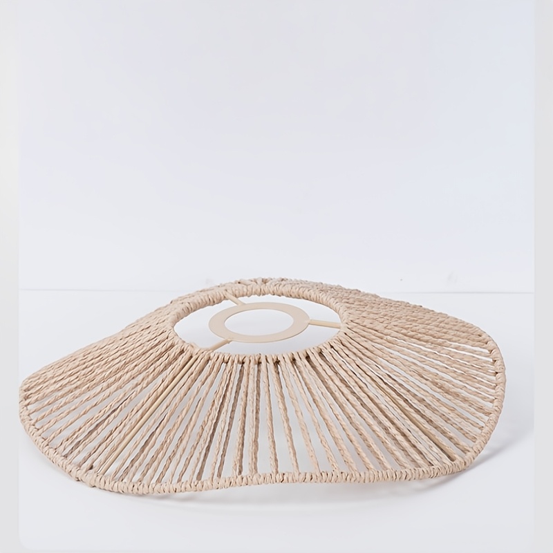 E-shop Handgewebter Lampenschirm, Rustikaler Stil, Bohemian Rüschen-Lampenschirm. Geeignet für Wohnzimmer, Esszimmer Schlafzimmer Deckendekoration.
