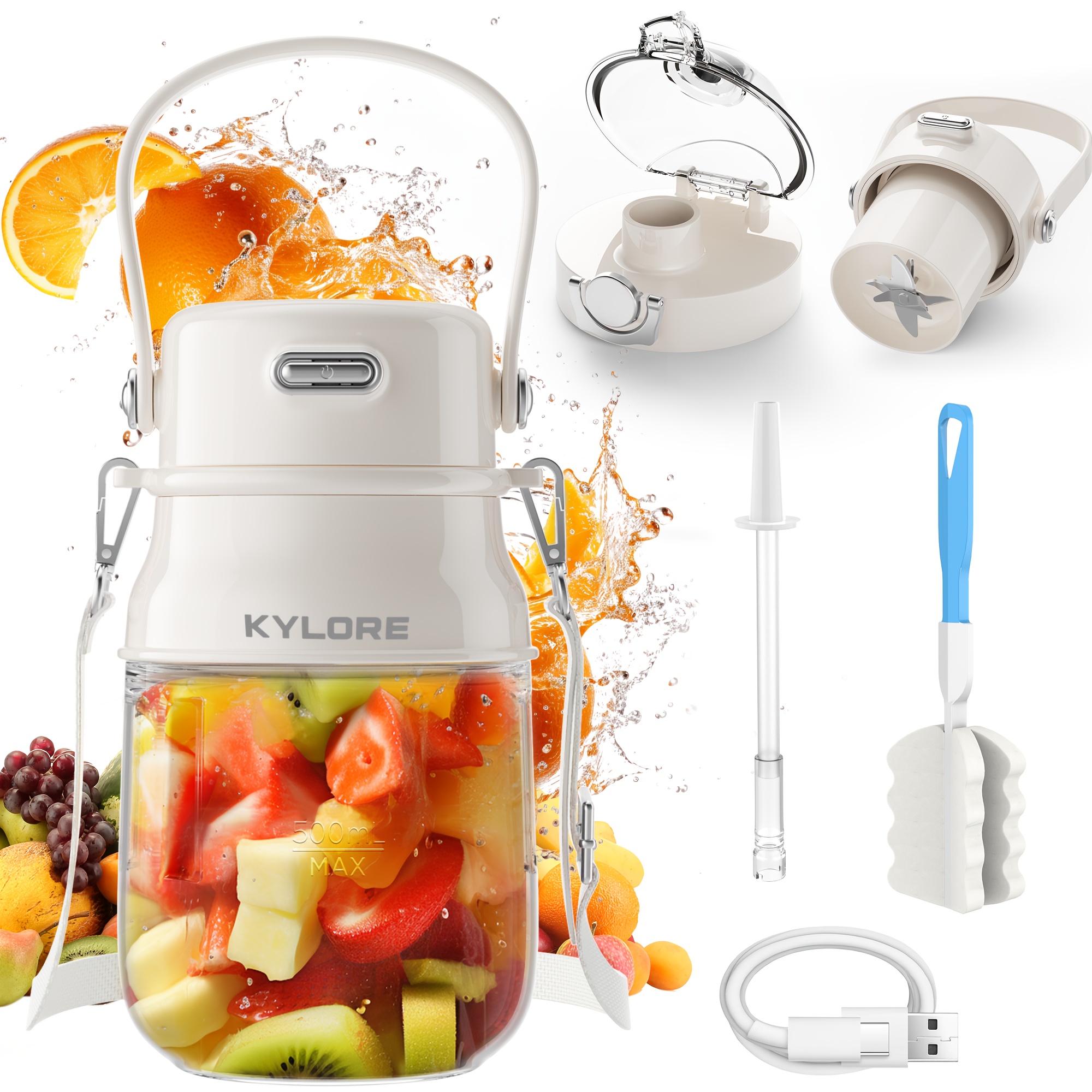 カップ Smoothie Maker, Mini USB Rechargeable Juicer Blender with 4 S 並行輸入品 Portable Blender - USB Rechargeable Smoothie Maker, Mini Fruit Juice Mixer,  Electric Juicer Cup for Home, Office \u0026 Travel - Hot Sale!