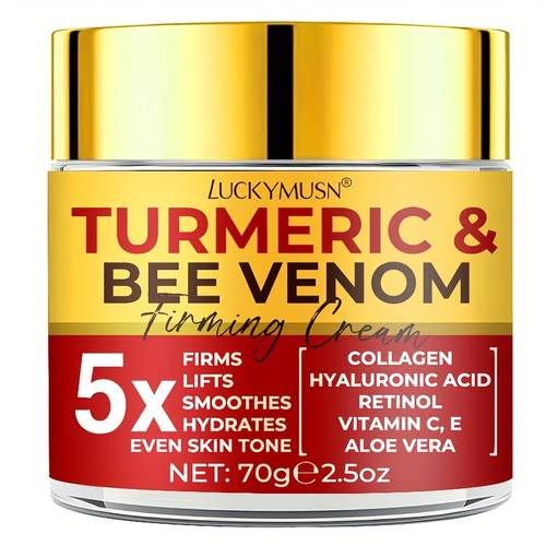 turmeric bee firming moisturizing cream enriched with hyaluronic acid retinol collagen and vitamin c e enhances skin provides a lifting effect and radiance resulting in a and glowing alcohol