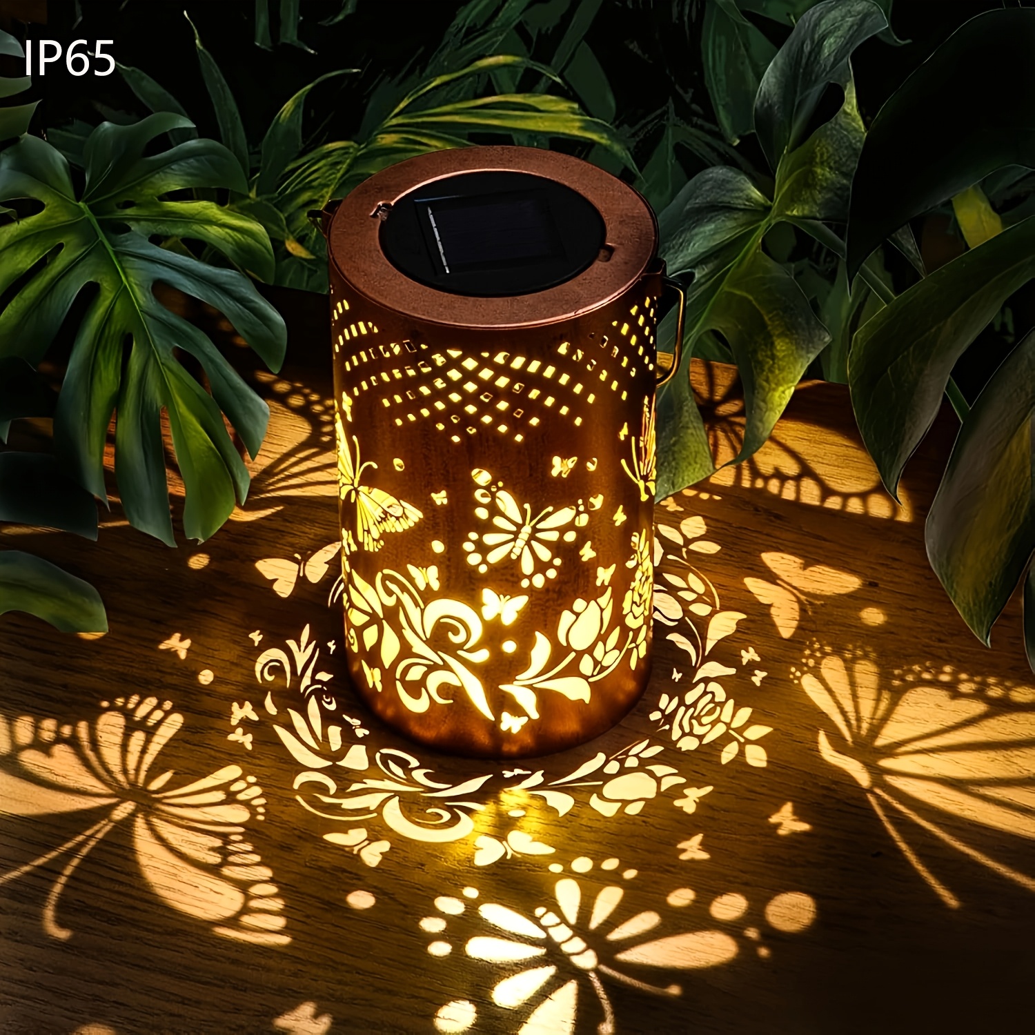 Solar Hängelaterne Outdoor – Schmetterling-Muster, Wasserdicht, LED Gartenlampe Für Terrasse, Hof & Weg