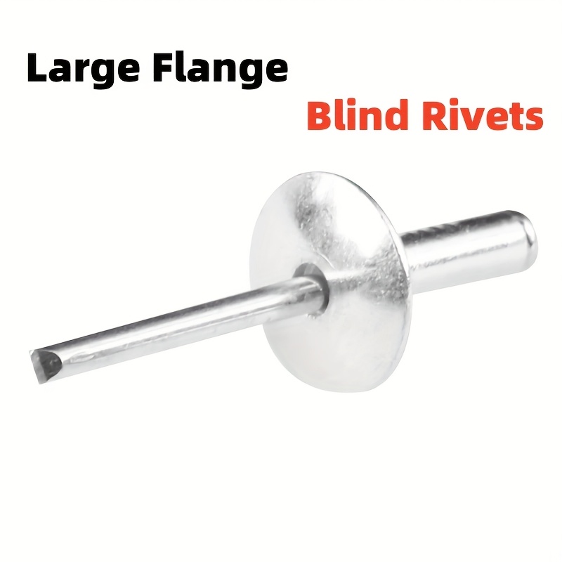 20pcs 50pcs large flange blind rivets flange diameter 5 8 16 mm   rivets assortment kit blind rivet m4 8 10mm 13mm 16mm 20mm 25mm
