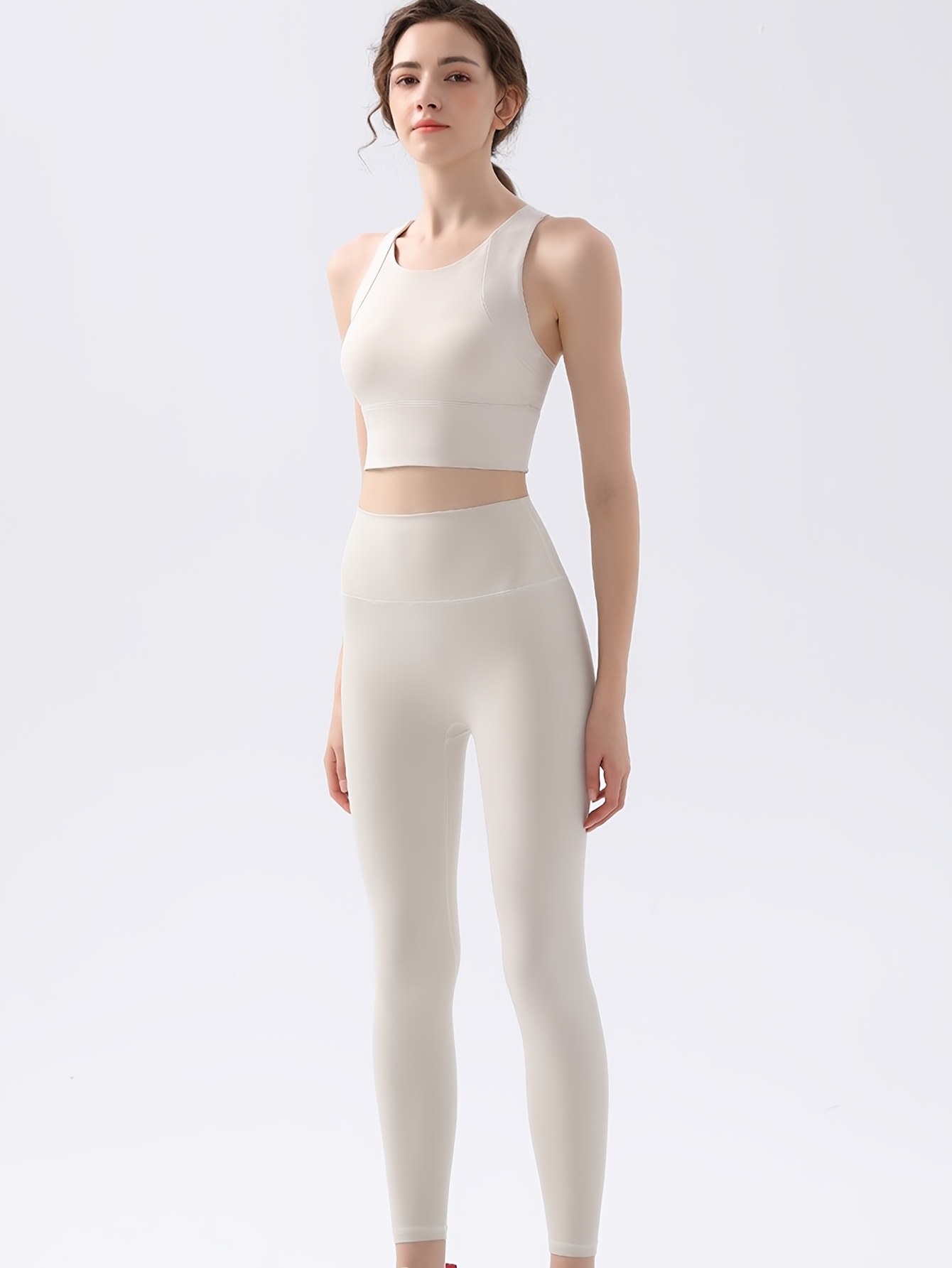 two pack summer new yoga wear   vest shockproof outer wear backless   sportswear fitness set details 4