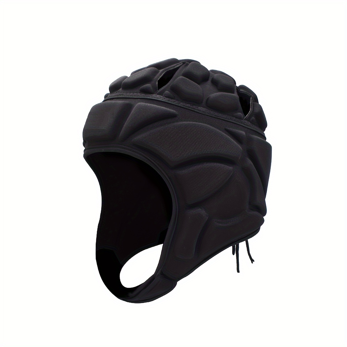 

Adjustable Foam Rugby Headguard - Comfortable Padded Football Helmet For Training, Outdoor Sports Protection - Black, Fits All