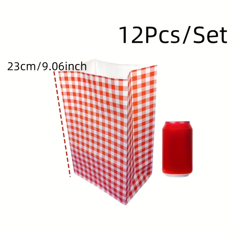 TEMU 12 pezzi/set, Nuove Borsine Regalo a Quadri Borsine Regalo a Quadri con per Conservazione e Imballaggio su Scrivania