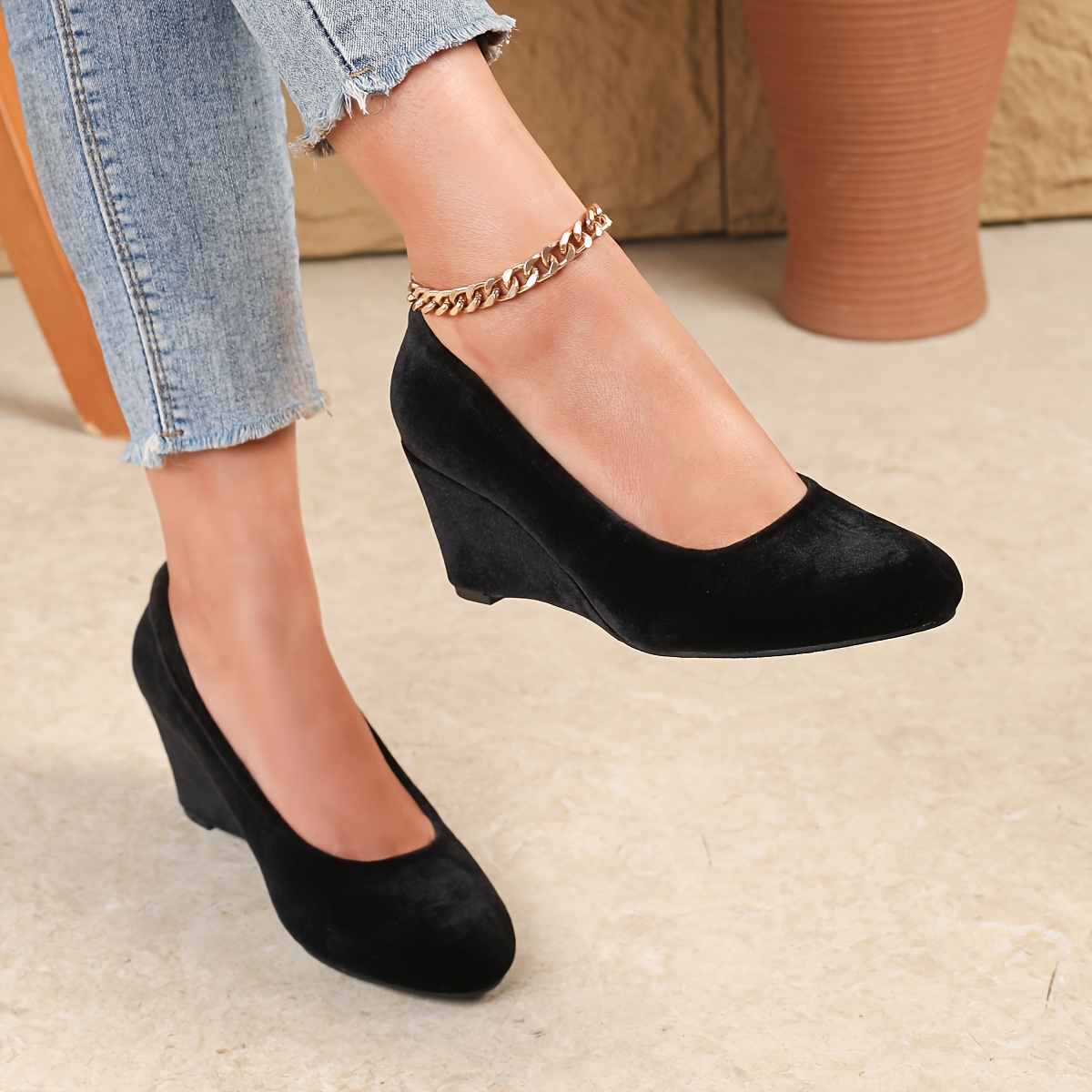 Otrain Jessica Simpson Black Ballerina Flats Toe Dsw Shoes Wedge