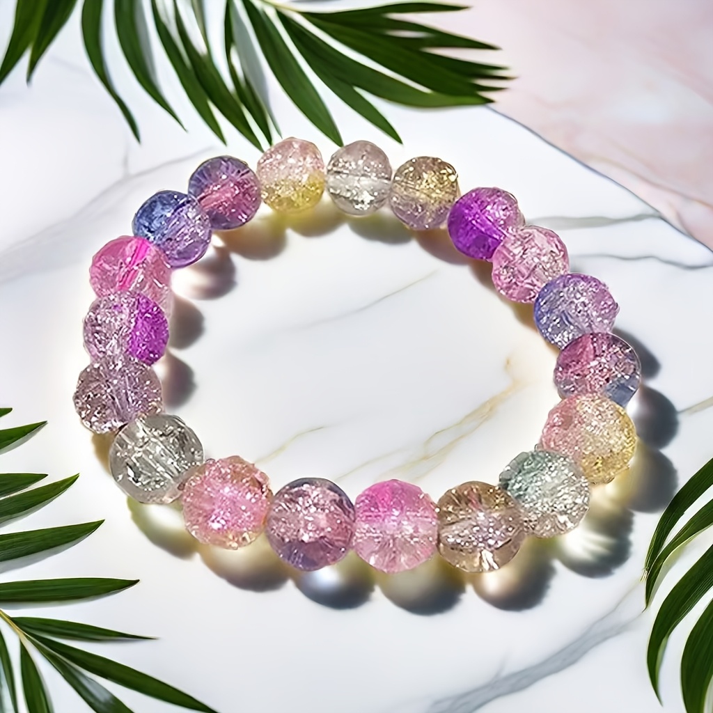5 Pair Boho Style Vacation Themed Stretch Bracelet Set