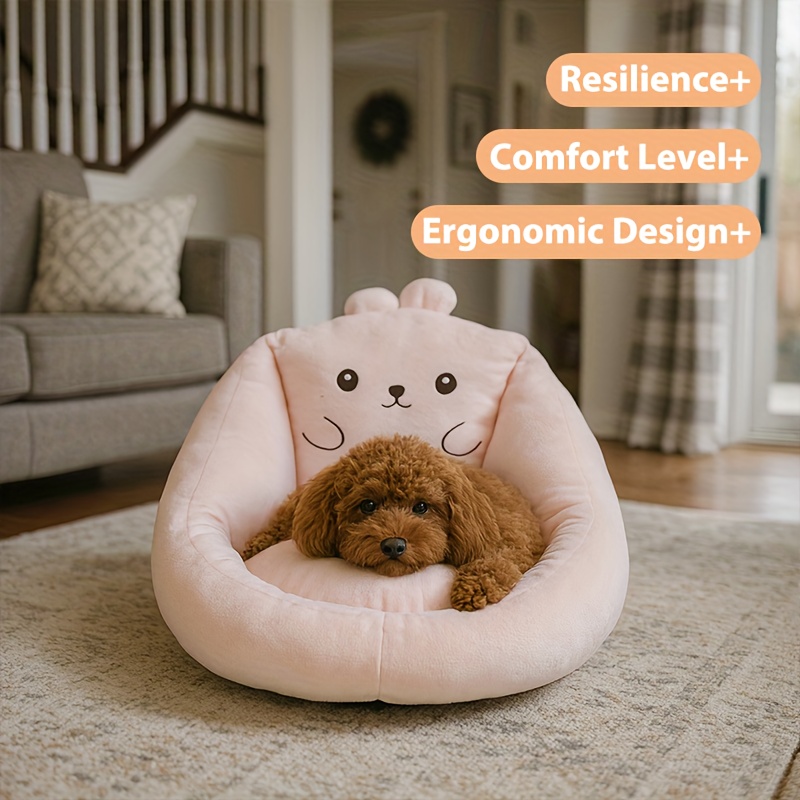 dog sofa pet couch with soft polyester fiber padding easy assembly for small medium large dogs ideal for living room bedroom balcony pet furniture for puppies adult dogs   seat   material   bed   padding puppy bed   Product details 5