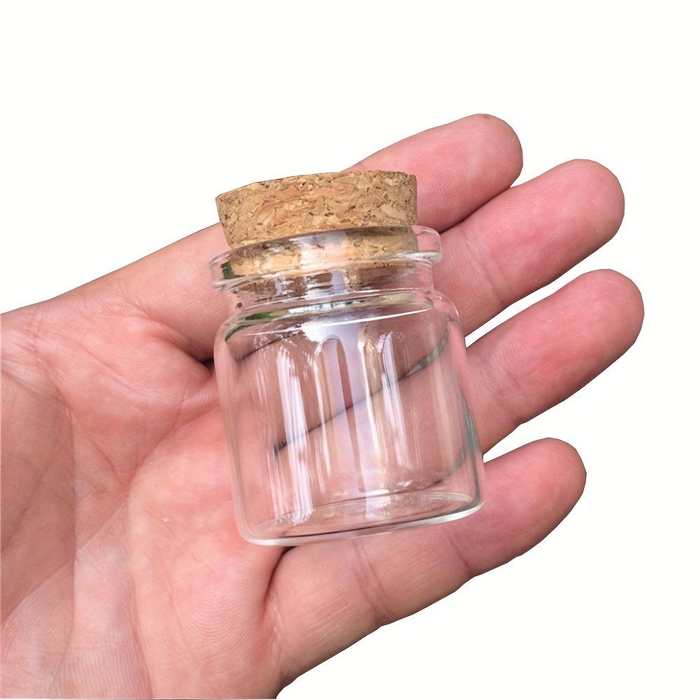 Image of 6pcs 20ml Cute Glass Vials Glass Bottles With Corks Small Glass Jars Gift Bottles Factory Wholesales