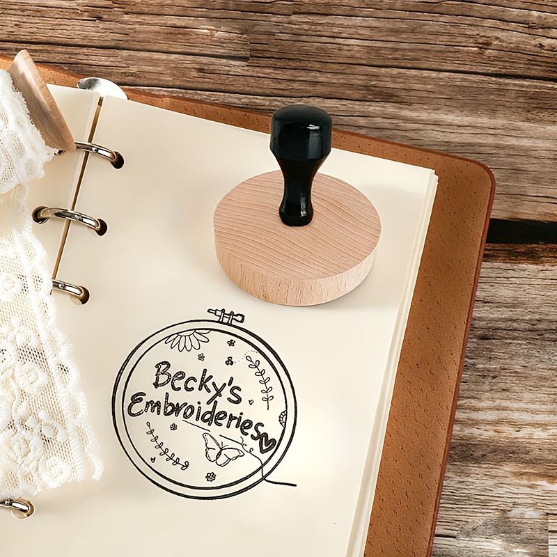 TEMU Personalized Logo Stamp, Custom Logo Stamp, Business Packaging Stamp, Large And Small Size, Personalized Text And Logo Rubber Stamp, Embosser