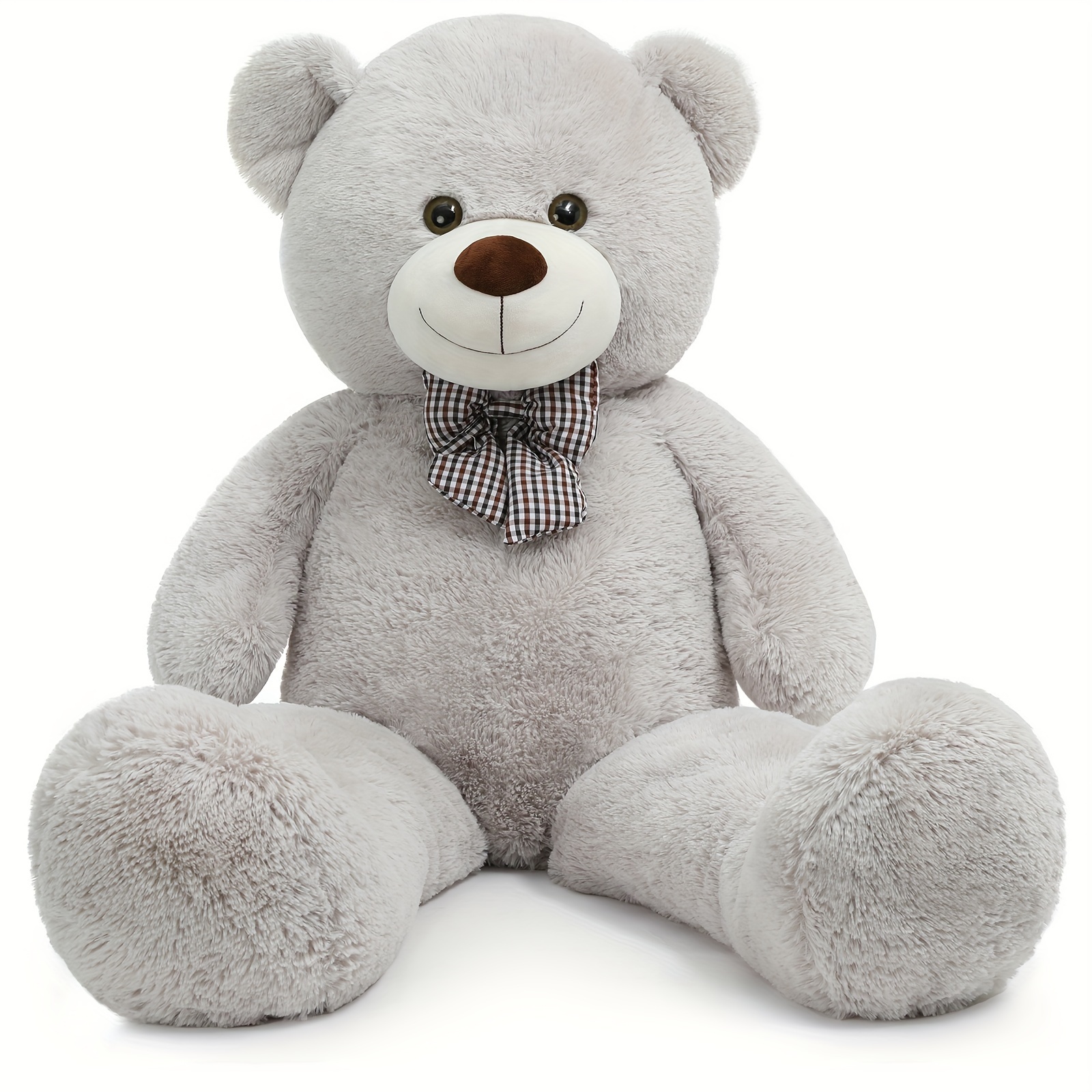 

Gray Giant Teddy Bear 120cm Xxl, Large Plush Bear Stuffed Animal Cuddly Soft Toy Big, Kawaii Birthday Gifts For Girlfriend Women Girls Party Decorations