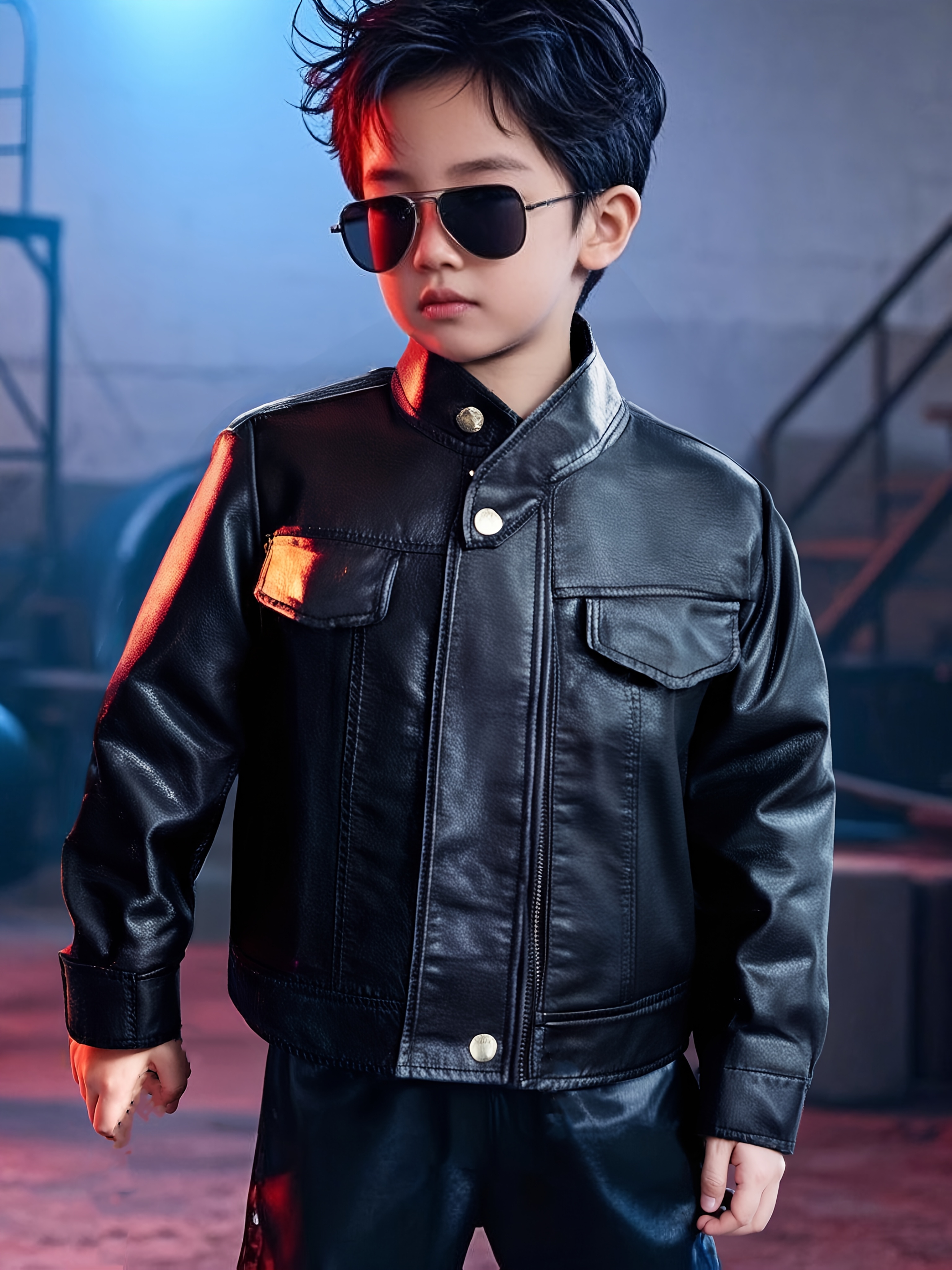 Rockstar Newborn Newborn Baby Leather Jacket Shop High-Quality