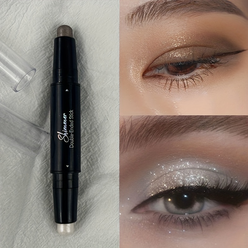 Shimmer Colorful Double End Glitter Eyeshadow Stick Waterproof High Pigmented Long Lasting Eyes Shadow Pencil Makeup