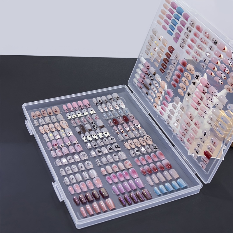 Nagelbox Zum Aufdrücken – 24er Set Mit 2 Aufbewahrungsboxen & Klebeband (transparent)