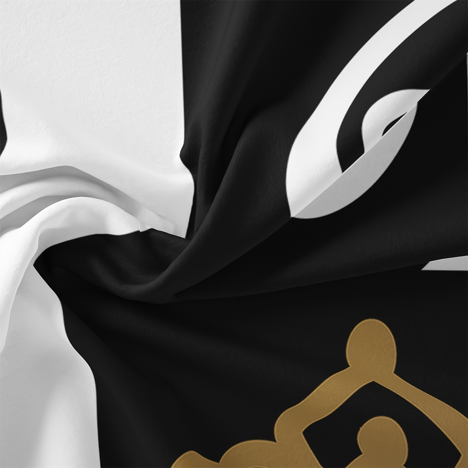 black and white bedding set with queen king letter pattern printed on the duvet cover and pillowcases Product details 3