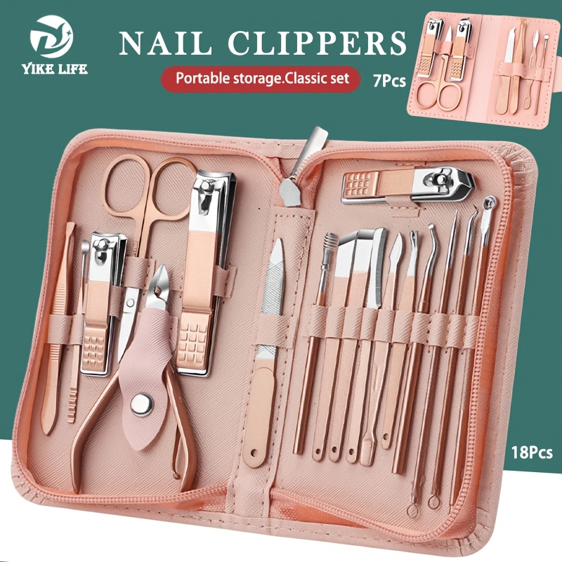 

Manicure Tool Set With Portable Travel Box, Dead Skin Cutter, Cuticle Cutter And Cutter Kit, Nail Clipper Pedicure Set