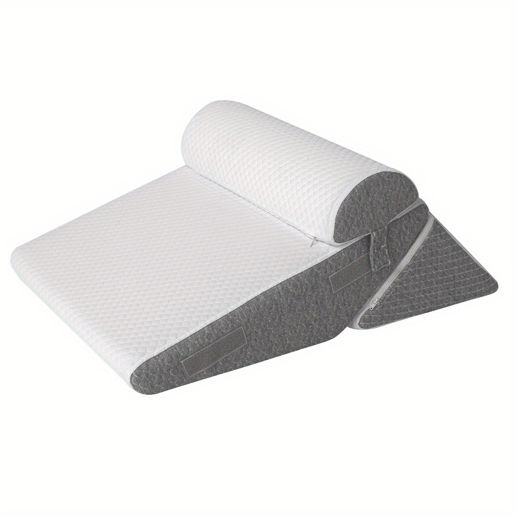 Wedge Pillow Headboard, 3pcs Orthopedic Bed Wedge Pillows Set for After Surgery, Adjustable Pillow Wedge for Acid Reflux&Back Relief, Sleeping, Back Pillow for Bed Sitting Up, White/Grey - Image 3