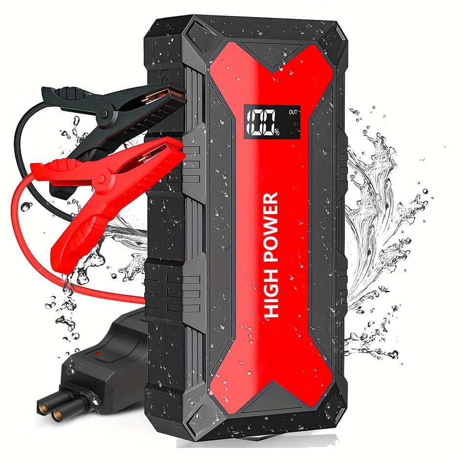 

2500a Portable Car Jump Starter 20000mah Power Bank - 12v Battery Booster Charger For 6.0l Gas And 5.0l Diesel Engines -car, Motorcycle, Suv, And , With Flashlight, Compass