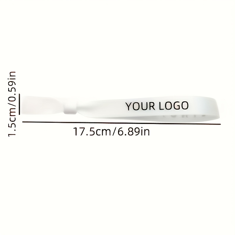 TEMU Customizable Disposable Polyester Wristbands Available In 30/80pcs, Featuring Heat Transfer Logos Suitable For Events, Parties, Concerts, And