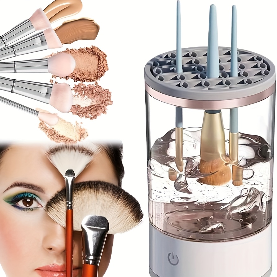 TEMU 360° Beauty Tool - Operation, & Energy-saving Technology/ultrasound-like Stain Remover For Makeup Brushes,, Beauty Eggs, Sponges - Washing