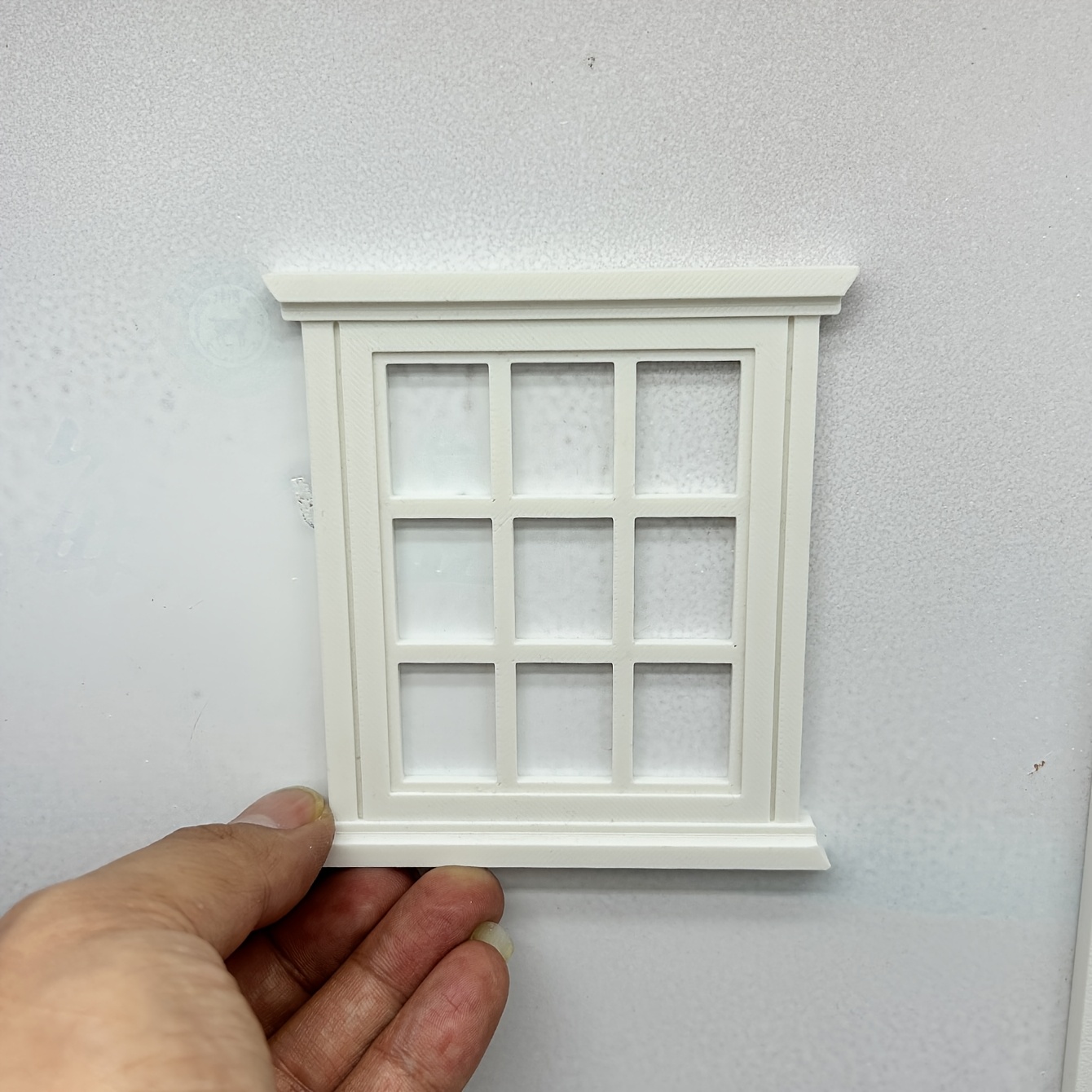 Image of 1:12 Scale Miniature Windows, 2 Sizes Plastic Mini Model House Decoration Diy Windows