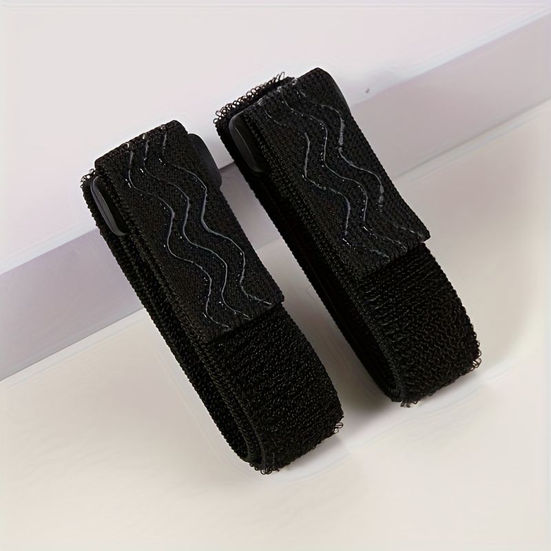 TEMU Nylon Boot Straps Anti-slip Elastic Boot Bands Adjustable Boot Grip Holders For High Tube Boots, Double Pack