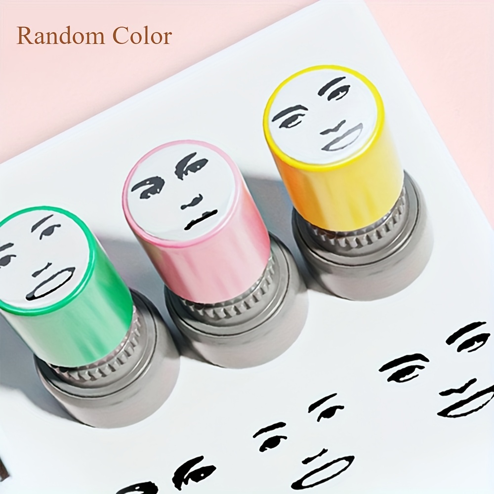 

Novelty Face Memes Seal Stamp, Cute Prank Trick Engraved Self-inking Printing Stamp, Diy Office Supplies, Material, For Use, Stamp For Labels & Indicators