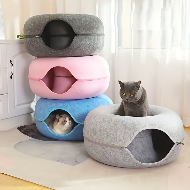 

Extra-large -resistant Donut Bed - Washable Polyester Tunnel For Multiple & Large Indoor Cats