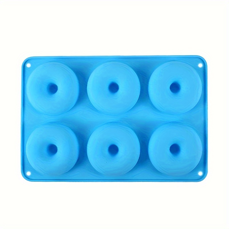 silicone donut baking pans 6   round donut mold food grade oven safe for new years treats details 4