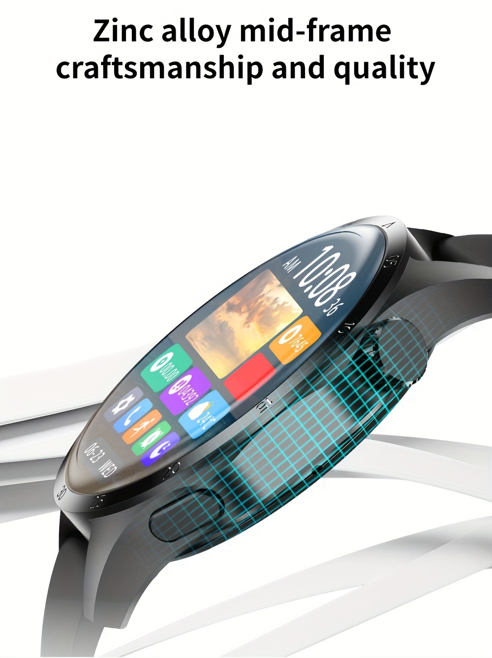 NFC Smart Watch For Men, GPS Motion Trajectory AMOLED 360*360 HD Screen, AI Voice Wireless Call, Compass Sport Fitness Tracker Smart Watches_voghion.com
