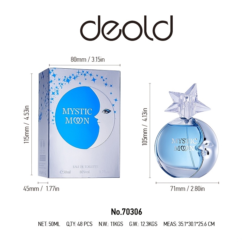 Image of A Mysterious Moonlight Of 50ml, Where Cucumber With Warm Musk, While Sage Adds A Touch Of Mystery. This Women's Perfume Is Light And Elegant For Daily Use, Exuding Intellectual Office Settings