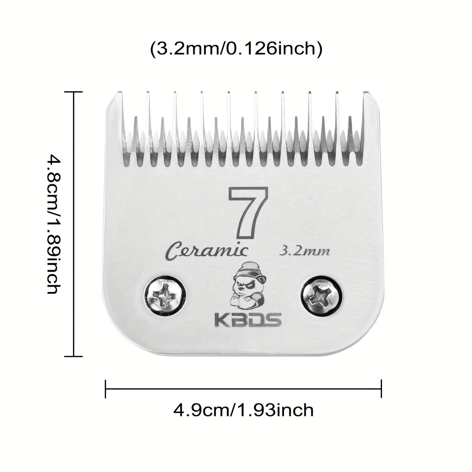 Kbds 7-blade Ceramic Dog Clipper Blades - Detachable Skip Tooth Design, Compatible With, A5, Km10 Series Clippers,…: retailer-supplied image
