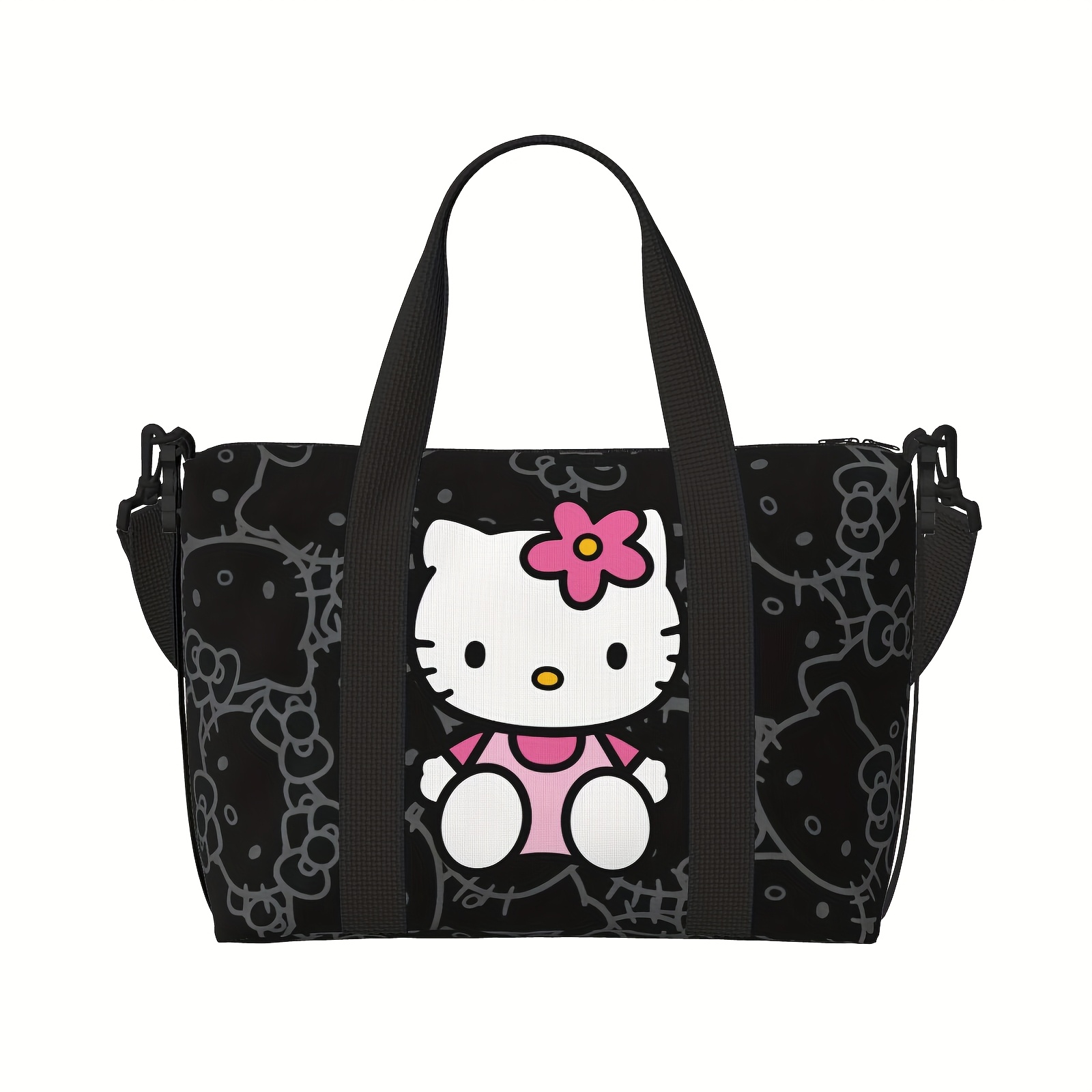 Image of Hello Kitty Tote Bag, Durable Multi-functional High-capacity Tote With Adjustable Straps, Ideal For Everyday Uses