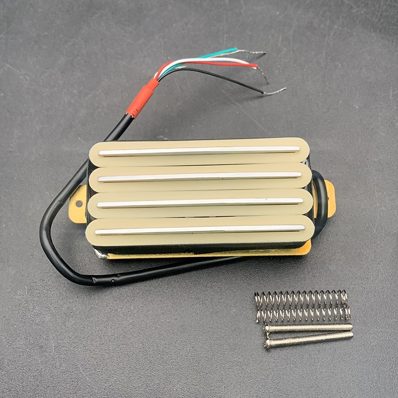 Electric Guitar Pickups, Four Coil Dual-Blade, High Output, Metal Playing-Compatible, Non-Electric, Ceramic Material, Guitar Accessorie