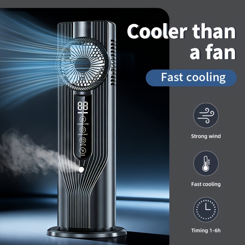1 pièce Nouveau ventilateur de bureau – Profitez d'un refroidissement rapide en seulement 3 secondes !  ventilateur climatiseur et humidificateur portable USB à 6 vitesses fonctionne silencieusement e