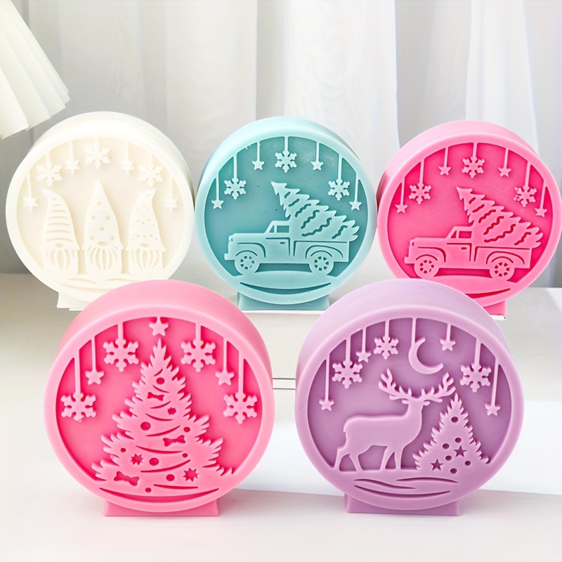 

Christmas- Set - Reusable & Fondant Molds For Diy Crafts, , And Decorating - And Elk