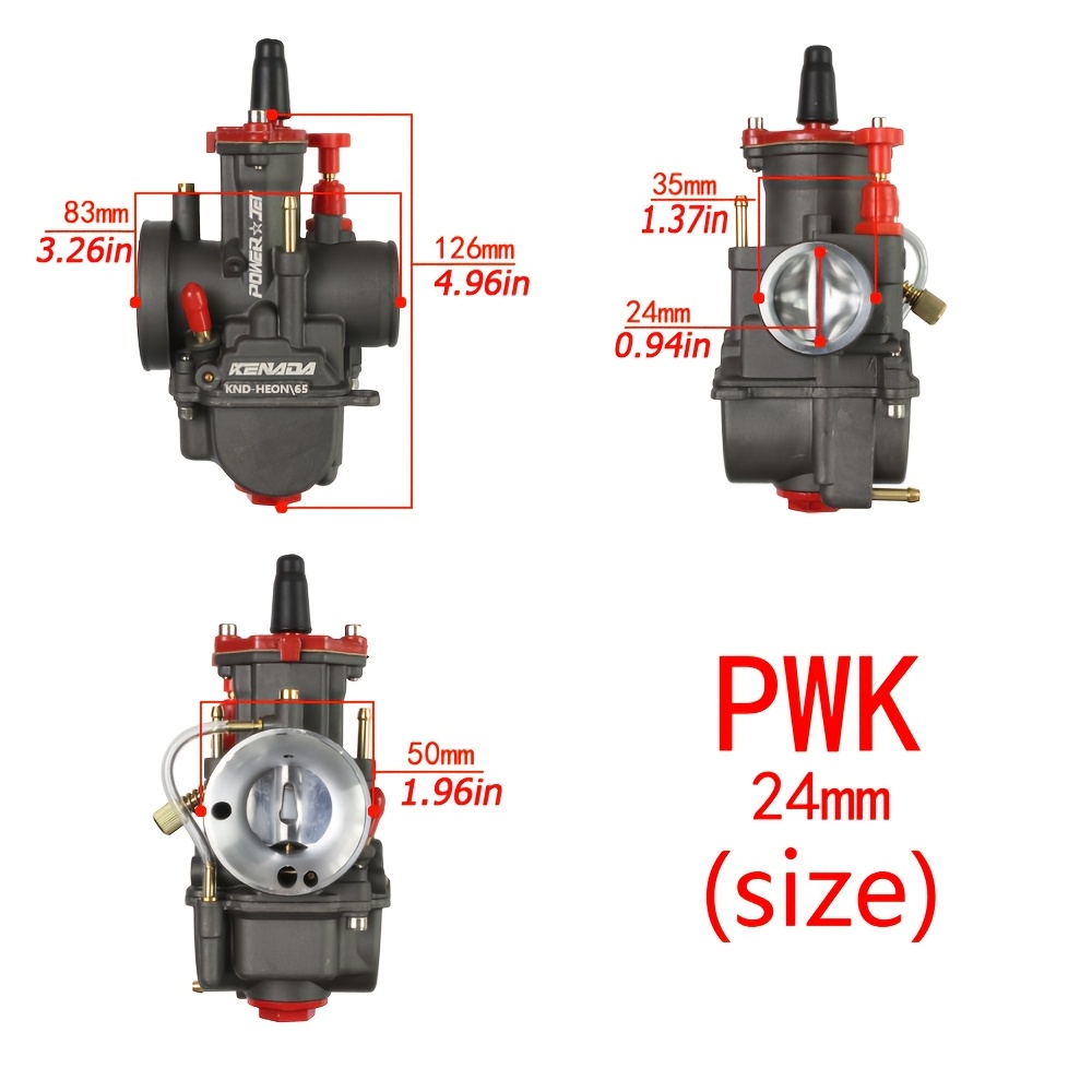 TEMU Racing Universal Black Pwk 21mm-34mm Carburetor With Power Jet For 75cc To 200cc Engine All Kinds Motocross Motorcycles Atv Dirt Bike