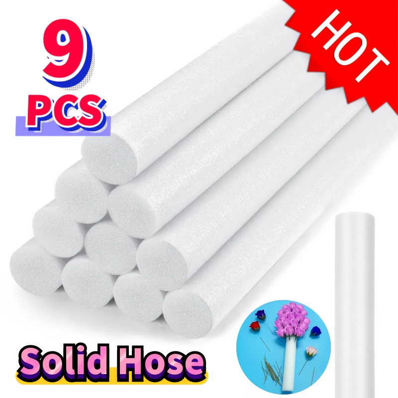 TEMU Ensemble de 9 bâtonnets en éponge blanche - Idéal pour le fitness, les fêtes et la décoration de mariage, le bricolage - Parfait , , de sport,